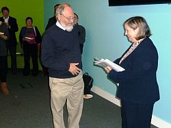 Chris Stratford receiving his Sussex Teaching Award